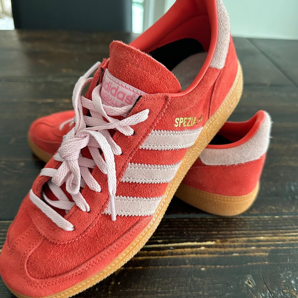 adidas Spezial Women's Red and Pink Suede Sneakers